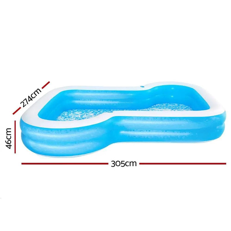 SportZone.co.nz Home & Garden > Pool & Accessories > Swimming Pools Bestway Kids Pool 305x274x46cm Inflatable Above Ground Swimming Pools 1207L Bestway Kids Pool 305x274x46cm Inflatable Above Ground Swimming Pools 1207L