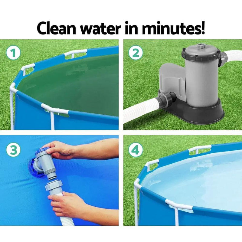 SportZone.co.nz Tools > Pumps > Pool Pumps Bestway Pool Pump Cartridge Filter 1500GPH 5678L/H Flowclear™ Filters Cleaner Bestway Pool Pump Cartridge Filter 1500GPH 5678L/H Flowclear™ Filters Cleaner