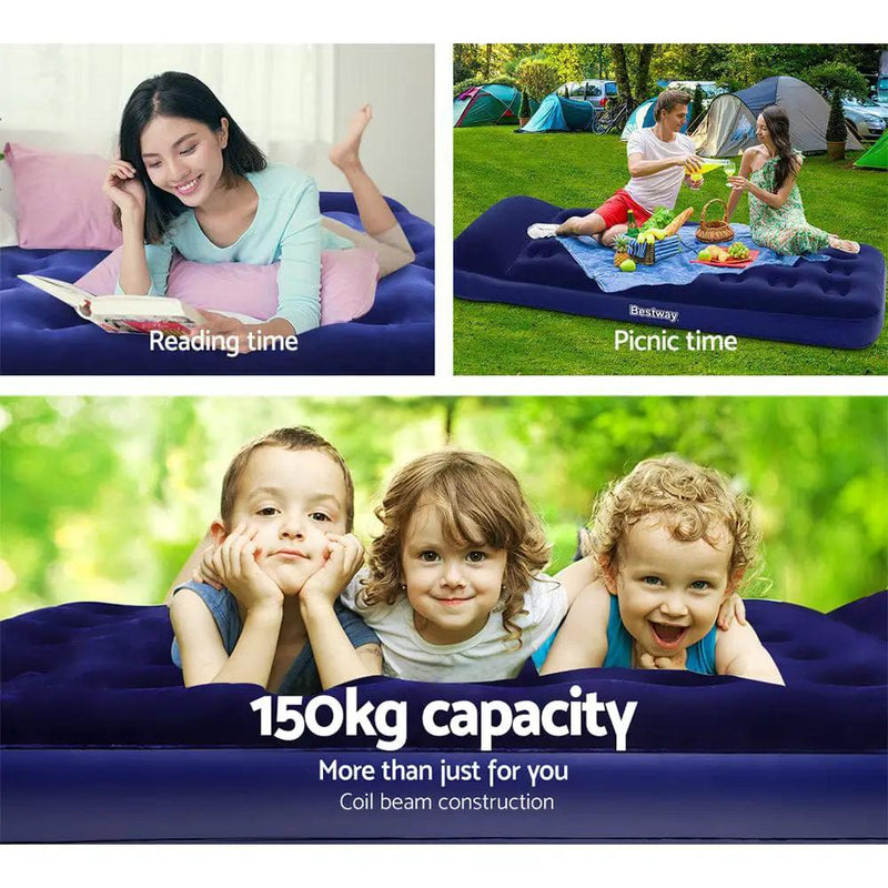 SportZone.co.nz Outdoor > Camping Bestway Single Size Inflatable Air Mattress - Navy Bestway Single Size Inflatable Air Mattress - Navy