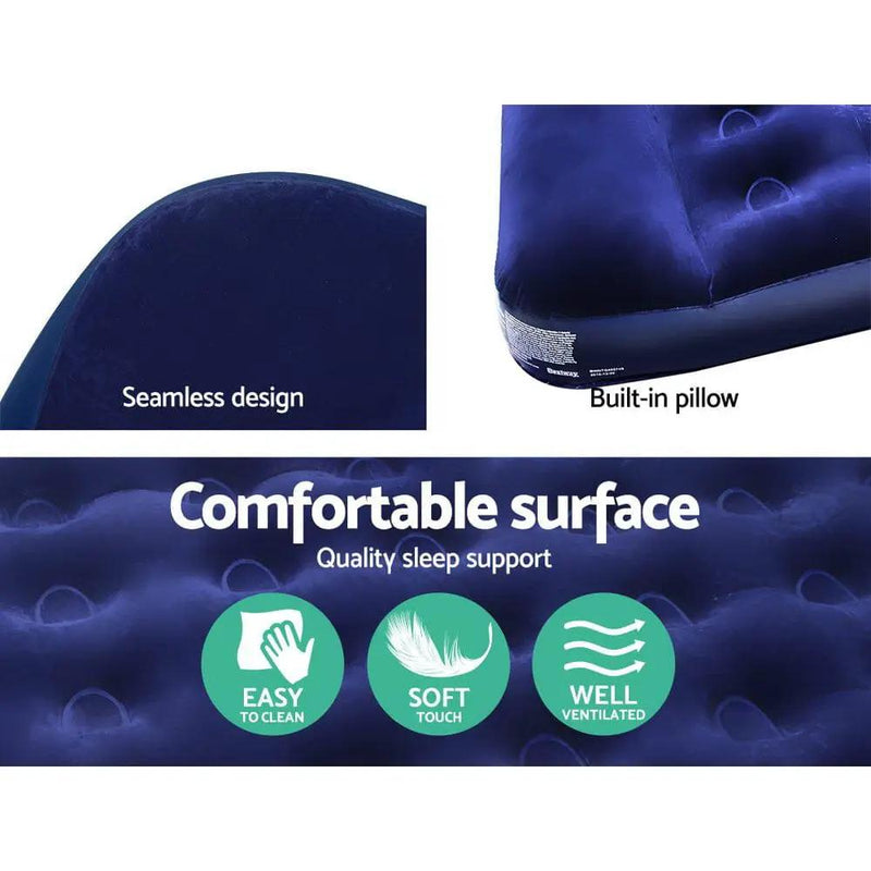 SportZone.co.nz Outdoor > Camping Bestway Single Size Inflatable Air Mattress - Navy Bestway Single Size Inflatable Air Mattress - Navy