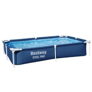 SportZone.co.nz Home & Garden > Pool & Accessories > Swimming Pools Bestway Swimming Pool 221x150x43cm Steel Frame Above Ground Pools 1200L Bestway Swimming Pool 221x150x43cm Steel Frame Above Ground Pools 1200L