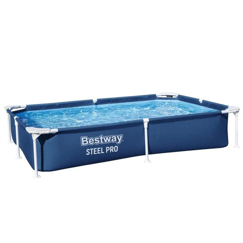 SportZone.co.nz Home & Garden > Pool & Accessories > Swimming Pools Bestway Swimming Pool 221x150x43cm Steel Frame Above Ground Pools 1200L Bestway Swimming Pool 221x150x43cm Steel Frame Above Ground Pools 1200L