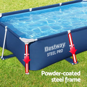 SportZone.co.nz Home & Garden > Pool & Accessories > Swimming Pools Bestway Swimming Pool 259x170x61cm Steel Frame Above Ground Pools 2300L Bestway Swimming Pool 259x170x61cm Steel Frame Above Ground Pools 2300L