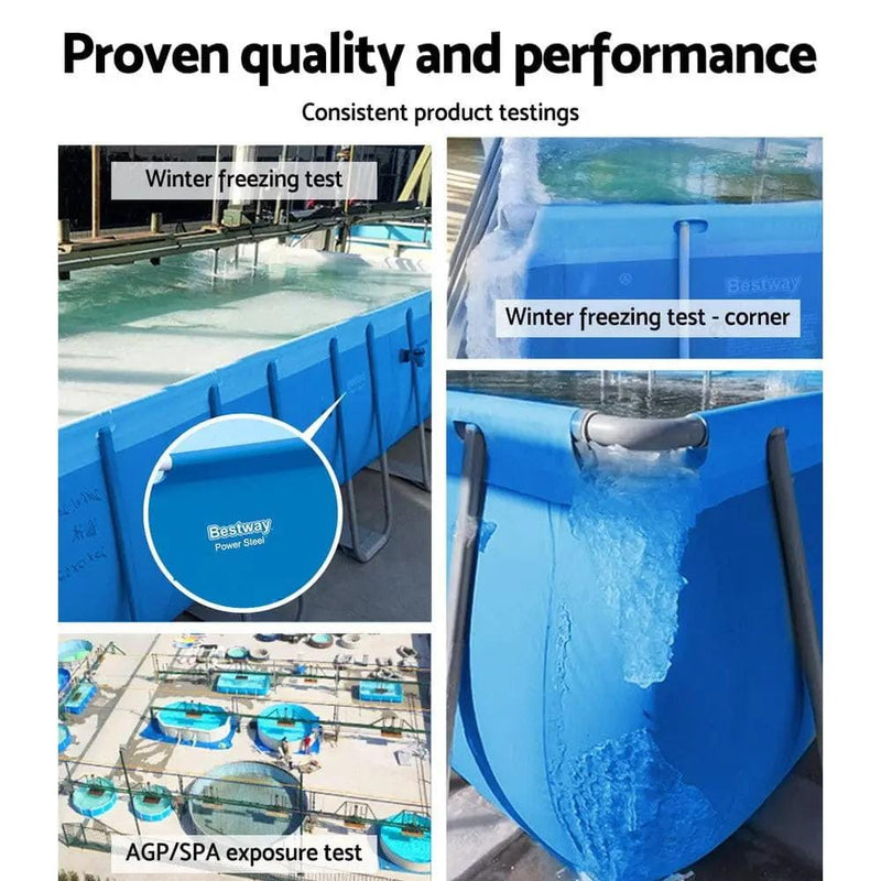 SportZone.co.nz Home & Garden > Pool & Accessories > Swimming Pools Bestway Swimming Pool 300x201x66cm Steel Frame Above Ground Pools w/ Filter Pump 3300L Bestway Swimming Pool 300x201x66cm Steel Frame Above Ground Pools w/ Filter Pump 3300L