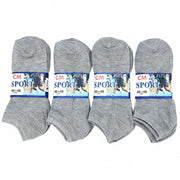 (12 Pairs) Thin Ankle Socks - GREY - M7-11/ W8-12 by dealonline.co.nz