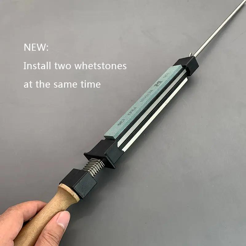 Fixed Angle Knife Sharpener Accessories Hand-held Handle Clamp The Whetstone Bar White by China Dropship