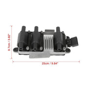 078905104 Ignition Coil Black Silver Tone for Audi A4 A6 A8 Skoda Superb VW Passat by JBH AUTO PARTS