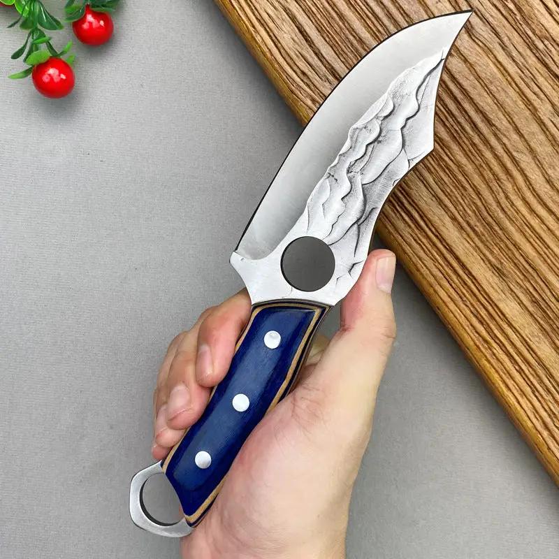 Inner Mongolia Handle Meat Knife Internet Celebrity Boning Knife Multi-purpose Blue Whale With Set by China Dropship