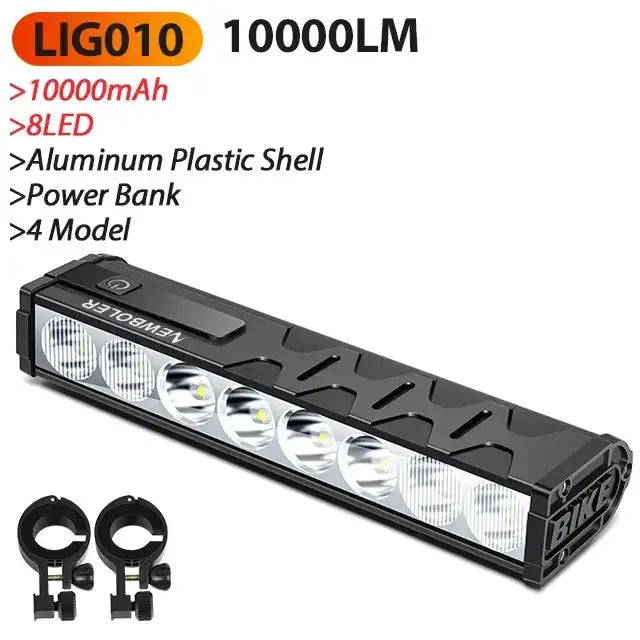 10000-Lumen Bicycle Front Light (Rechargeable) by Habicare