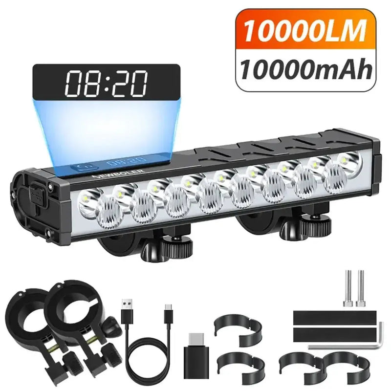10000-Lumen Bicycle Front Light (Rechargeable) by Habicare