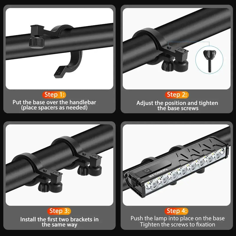 10000-Lumen Bicycle Front Light (Rechargeable) by Habicare