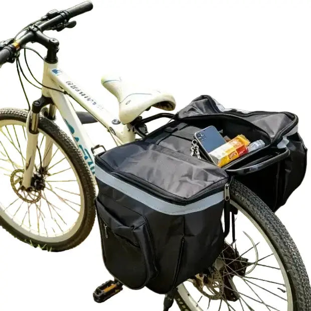 Habicare Large Capacity Waterproof Bicycle Rear Pannier Bag with Reflective Strips Large Capacity Waterproof Bicycle Rear Pannier Bag with Reflective Strips