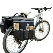 Habicare Large Capacity Waterproof Bicycle Rear Pannier Bag with Reflective Strips Large Capacity Waterproof Bicycle Rear Pannier Bag with Reflective Strips