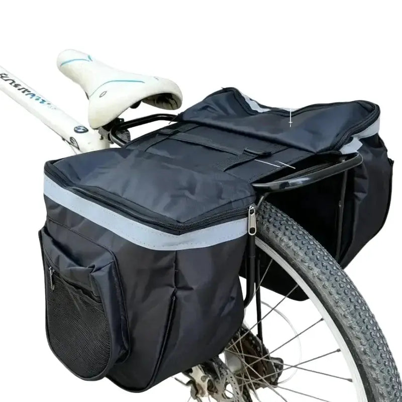 Habicare Large Capacity Waterproof Bicycle Rear Pannier Bag with Reflective Strips Large Capacity Waterproof Bicycle Rear Pannier Bag with Reflective Strips