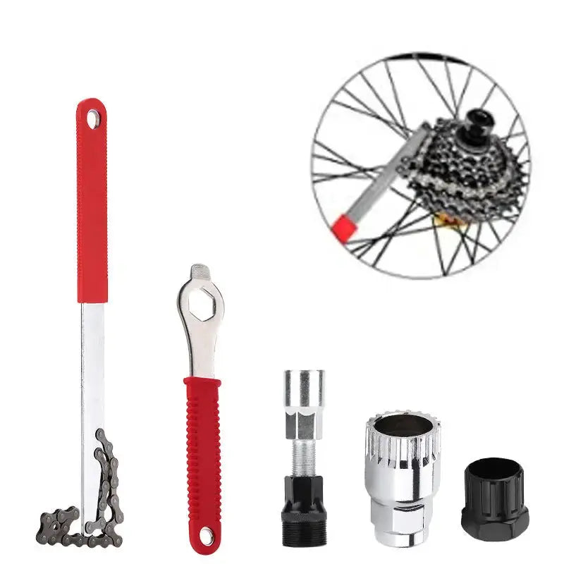 Habicare Bicycle Repair Tool Set with Chain Breaker, Spoke Wrench, Bottom Bracket & Freewheel Removal Tools Bicycle Repair Tool Set with Chain Breaker, Spoke Wrench, Bottom Bracket & Freewheel Removal Tools