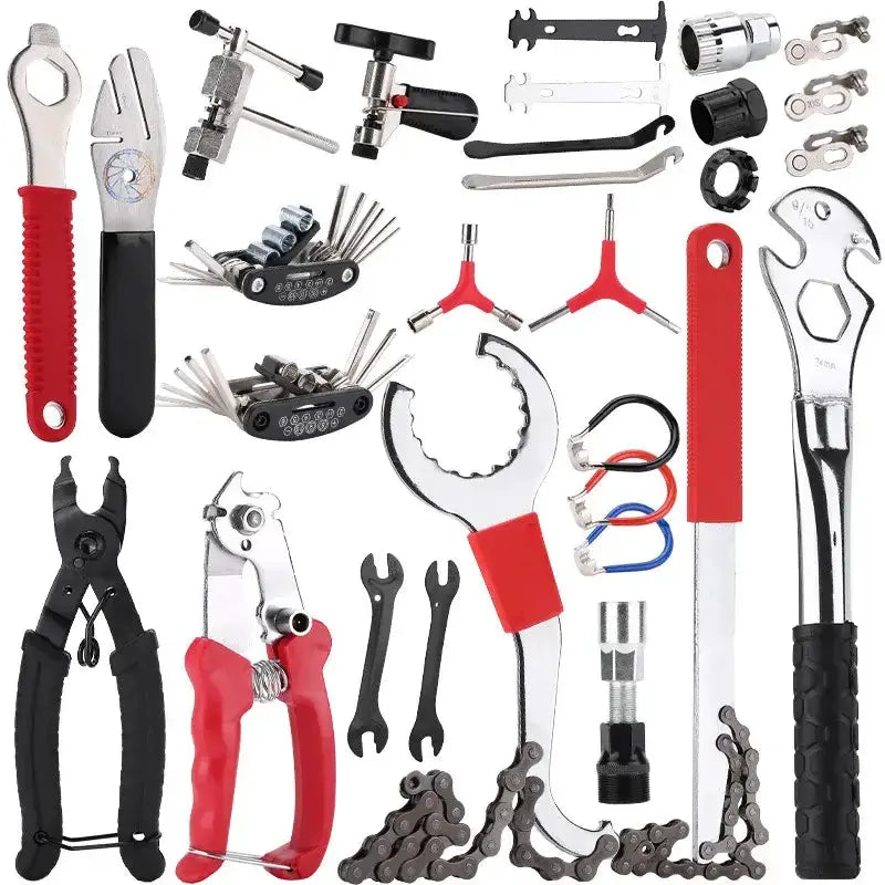 Habicare Bicycle Repair Tool Set with Chain Breaker, Spoke Wrench, Bottom Bracket & Freewheel Removal Tools Bicycle Repair Tool Set with Chain Breaker, Spoke Wrench, Bottom Bracket & Freewheel Removal Tools