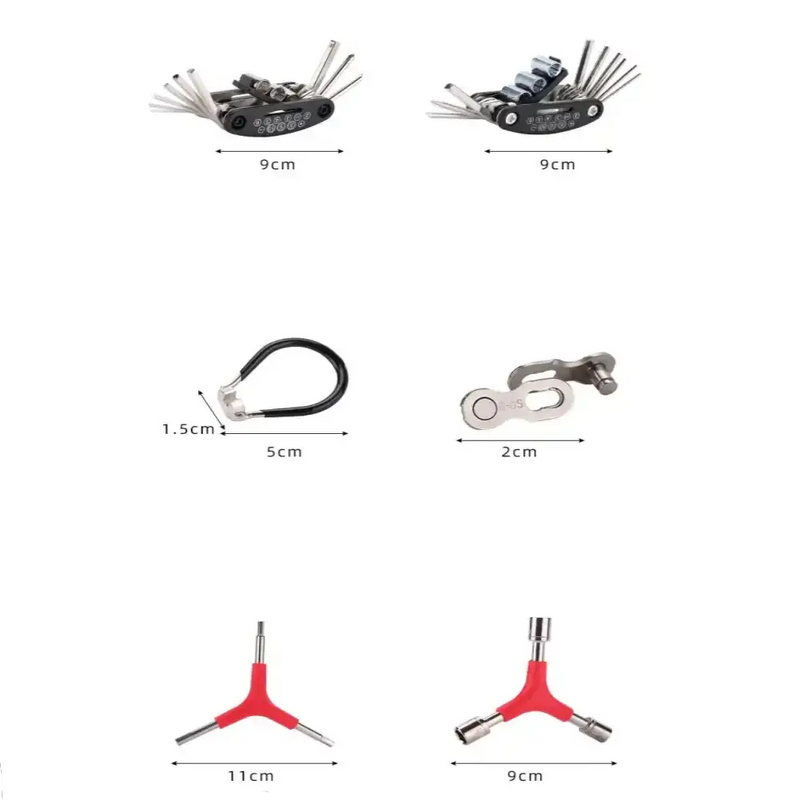 Habicare Bicycle Repair Tool Set with Chain Breaker, Spoke Wrench, Bottom Bracket & Freewheel Removal Tools Bicycle Repair Tool Set with Chain Breaker, Spoke Wrench, Bottom Bracket & Freewheel Removal Tools