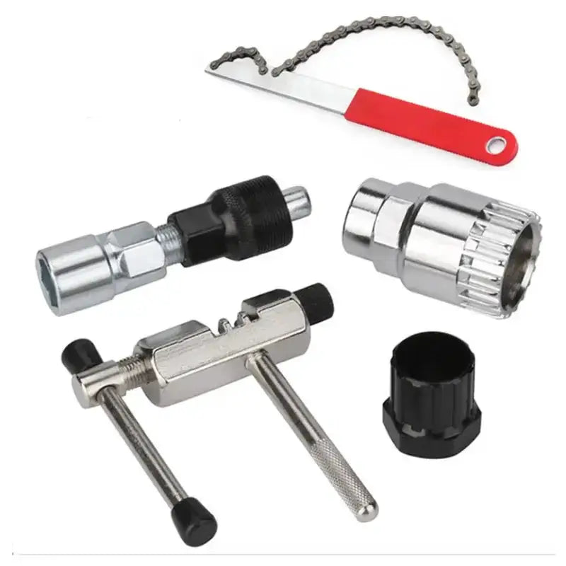 Habicare Bicycle Repair Tool Set with Chain Breaker, Spoke Wrench, Bottom Bracket & Freewheel Removal Tools Bicycle Repair Tool Set with Chain Breaker, Spoke Wrench, Bottom Bracket & Freewheel Removal Tools