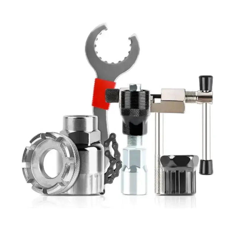 Habicare Bicycle Repair Tool Set with Chain Breaker, Spoke Wrench, Bottom Bracket & Freewheel Removal Tools Bicycle Repair Tool Set with Chain Breaker, Spoke Wrench, Bottom Bracket & Freewheel Removal Tools