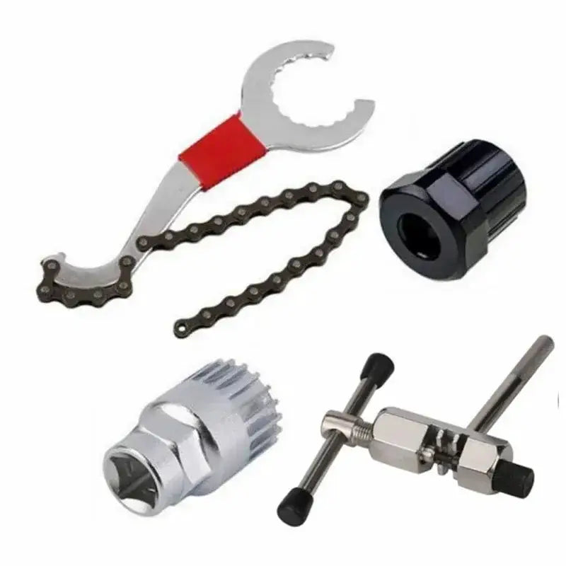 Habicare Bicycle Repair Tool Set with Chain Breaker, Spoke Wrench, Bottom Bracket & Freewheel Removal Tools Bicycle Repair Tool Set with Chain Breaker, Spoke Wrench, Bottom Bracket & Freewheel Removal Tools