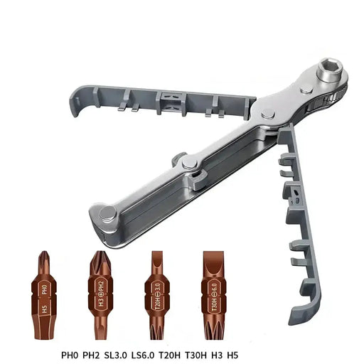 Bidirectional Right-Angle Ratchet Screwdriver Set by Habicare