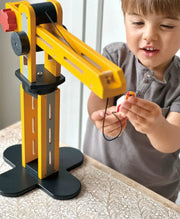 Big Yellow Crane – Mentari | Construction Toy NZ by Curious Moonbeam