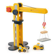 Big Yellow Crane – Mentari | Construction Toy NZ by Curious Moonbeam