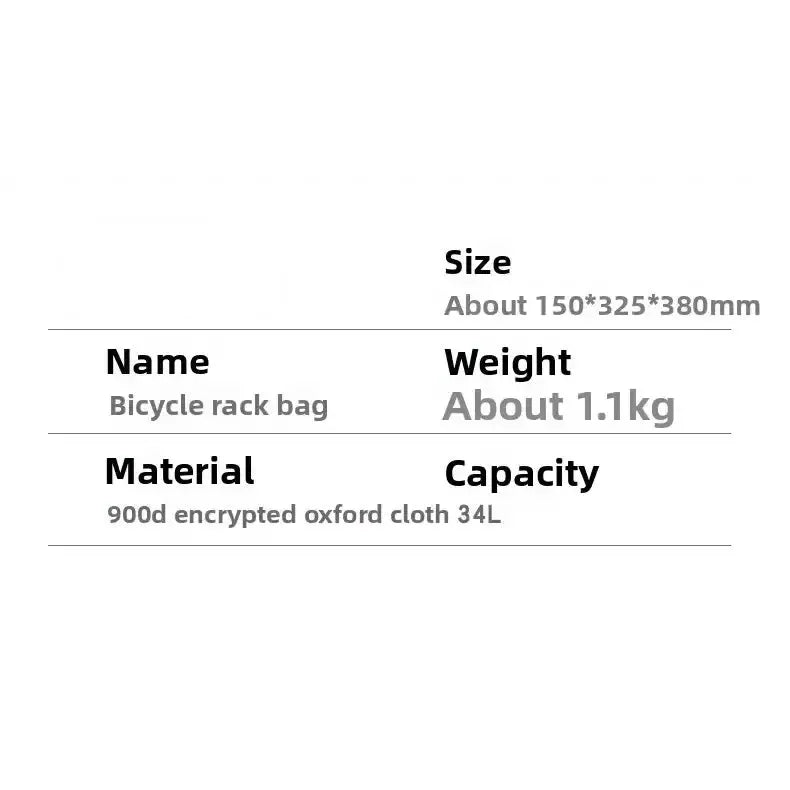 Habicare 25/34L Waterproof Bicycle Pannier Bags 25/34L Waterproof Bicycle Pannier Bags