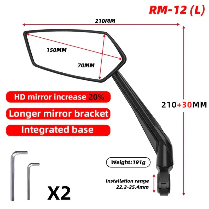 Bike Rear View Mirror 360° Adjustable (different models available) by Habicare