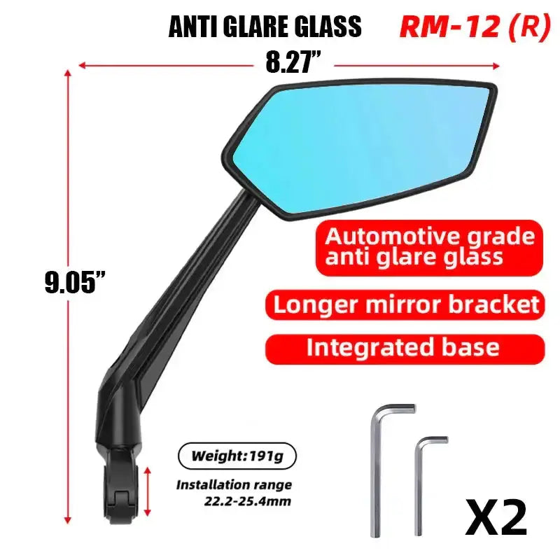 Bike Rear View Mirror 360° Adjustable (different models available) by Habicare