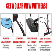 Bike Rear View Mirror 360° Adjustable (different models available) by Habicare