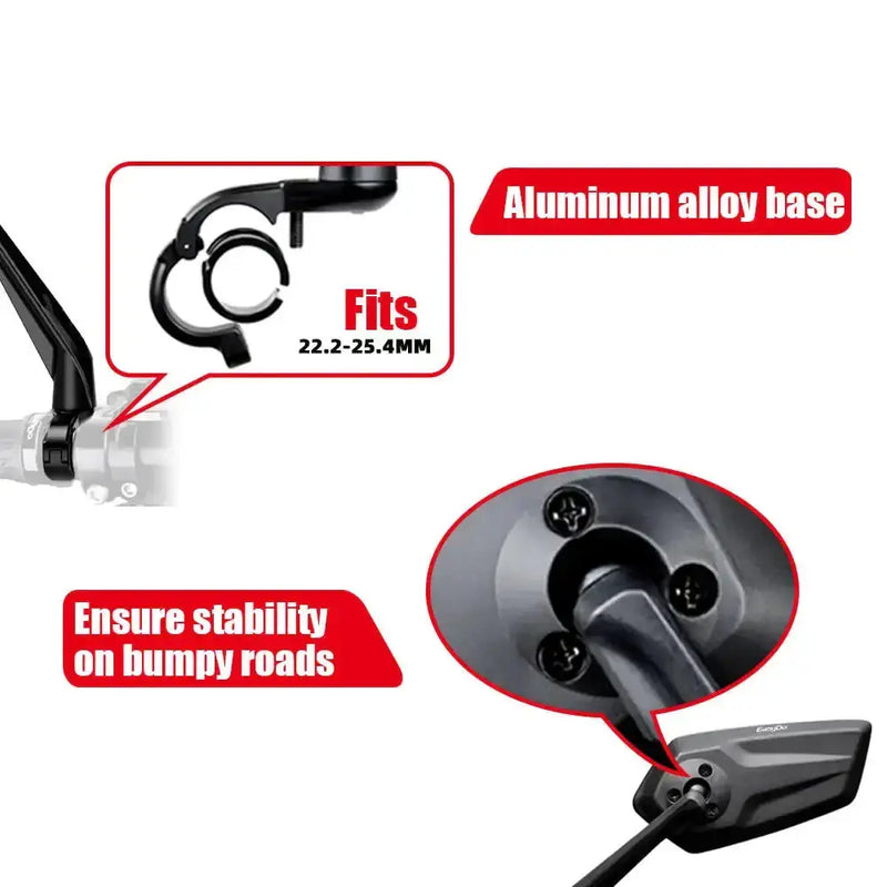Bike Rear View Mirror 360° Adjustable (different models available) by Habicare