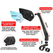Bike Rear View Mirror 360° Adjustable (different models available) by Habicare