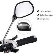 Bike Rearview Mirror 360° Adjustable with Reflector by Habicare