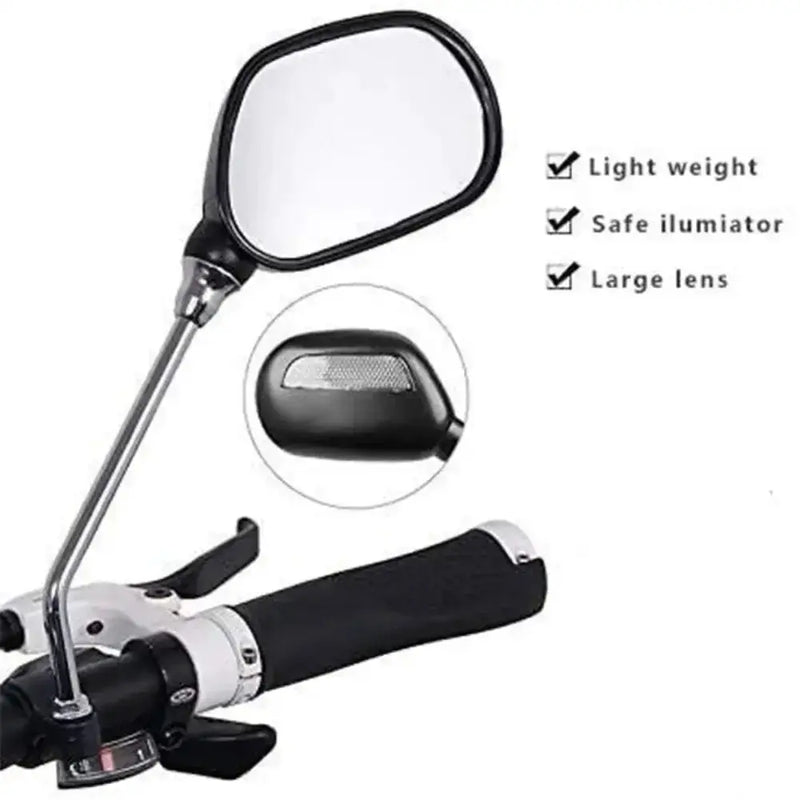 Bike Rearview Mirror 360° Adjustable with Reflector by Habicare