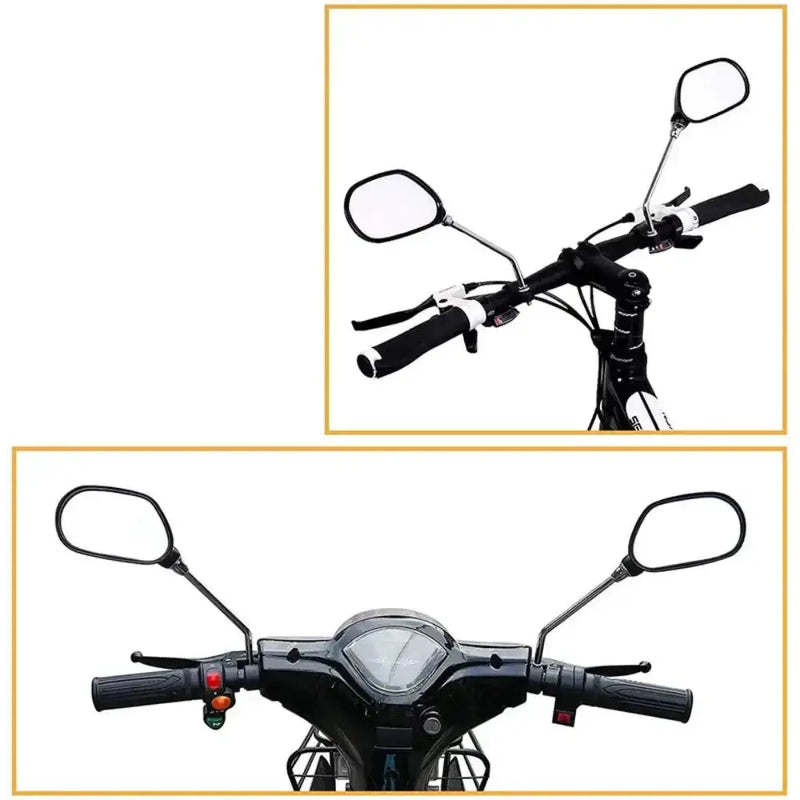 Bike Rearview Mirror 360° Adjustable with Reflector by Habicare