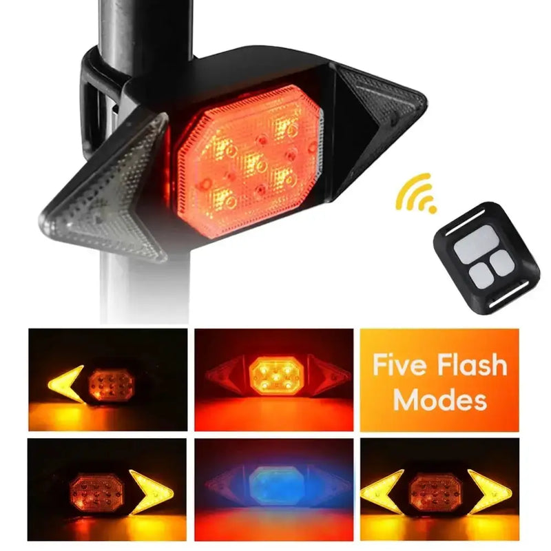Habicare Wireless Remote-Controlled Bicycle Smart Taillight with Turn Signals (USB Rechargeable) Wireless Remote-Controlled Bicycle Smart Taillight with Turn Signals (USB Rechargeable)