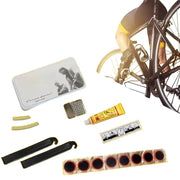 Habicare Bicycle Tyre Repair Kit with Glue Patches, Sandpaper, Tire Levers & A Portable Case Bicycle Tyre Repair Kit with Glue Patches, Sandpaper, Tire Levers & A Portable Case