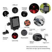 Wireless Bike Tail Light with Remote Control (USB Rechargeable) by Habicare