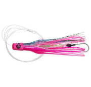 Billmark Canyon Runner Rigged 6 inch Lure Lumo with vibrant pink and blue skirt, ideal for bluewater fishing.
