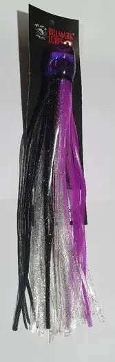 Billmark Dougal 6-inch Single Hook featuring a vibrant design with purple, black, and silver strands.