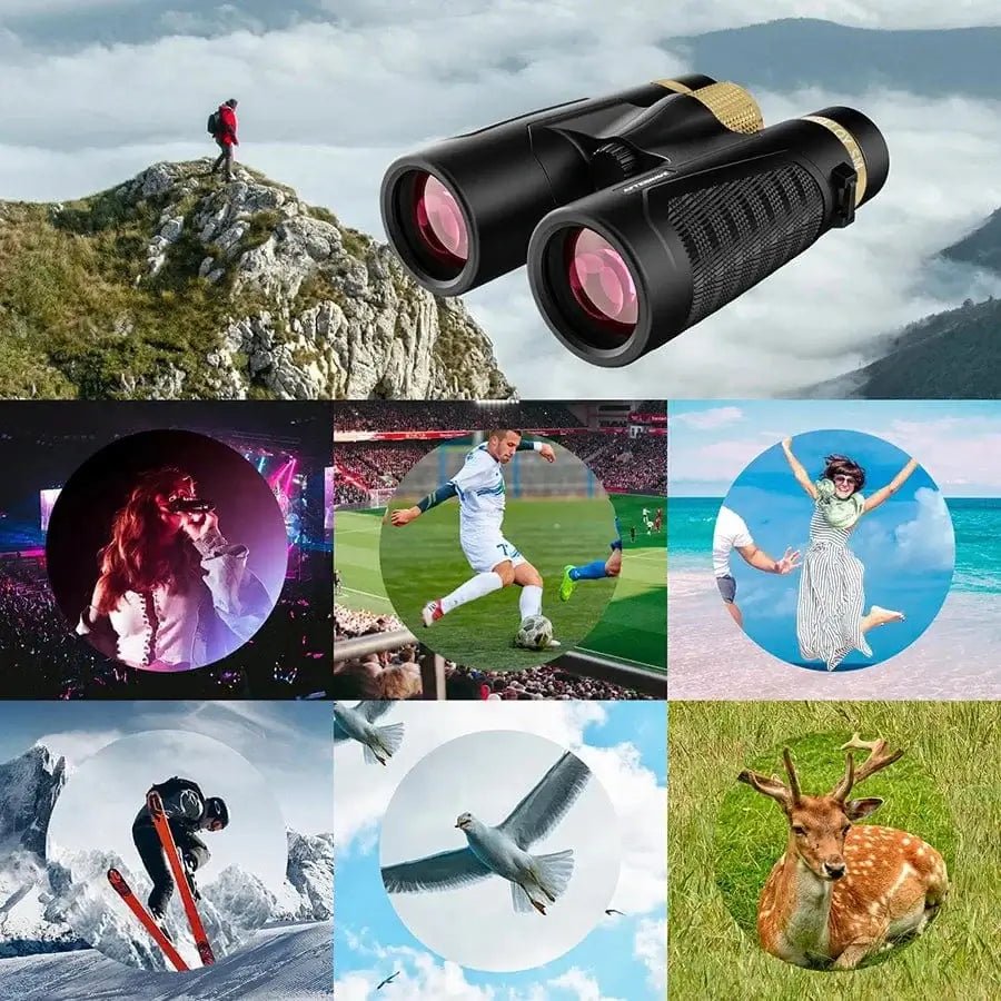 China China black Binoculars 12x42 Metal Wheels with High Definition and High Quality Are Suitable for Hiking, Bird Watching and Concerts