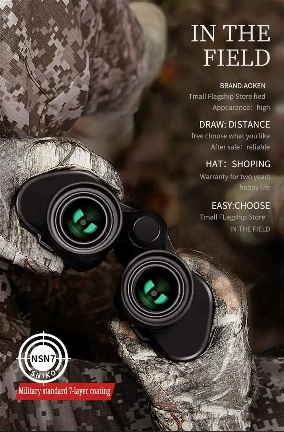 China China Binoculars Telescope 20x50 HD Multipurpose Outdoors Portable IPX4 Waterproof Sports Recreation Camping Hiking Telescope