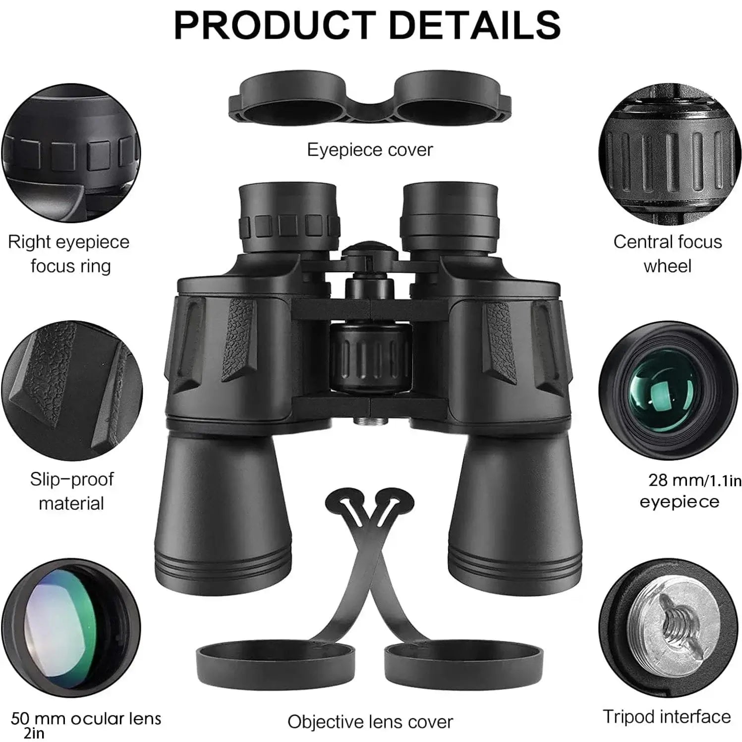 China China Binoculars Telescope 20x50 HD Multipurpose Outdoors Portable IPX4 Waterproof Sports Recreation Camping Hiking Telescope