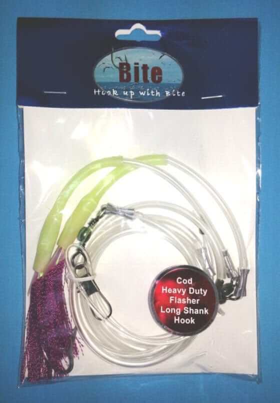 Bite Fishing Lures Cod Heavy Duty Flasher Long Shank Pink 2H 7/0