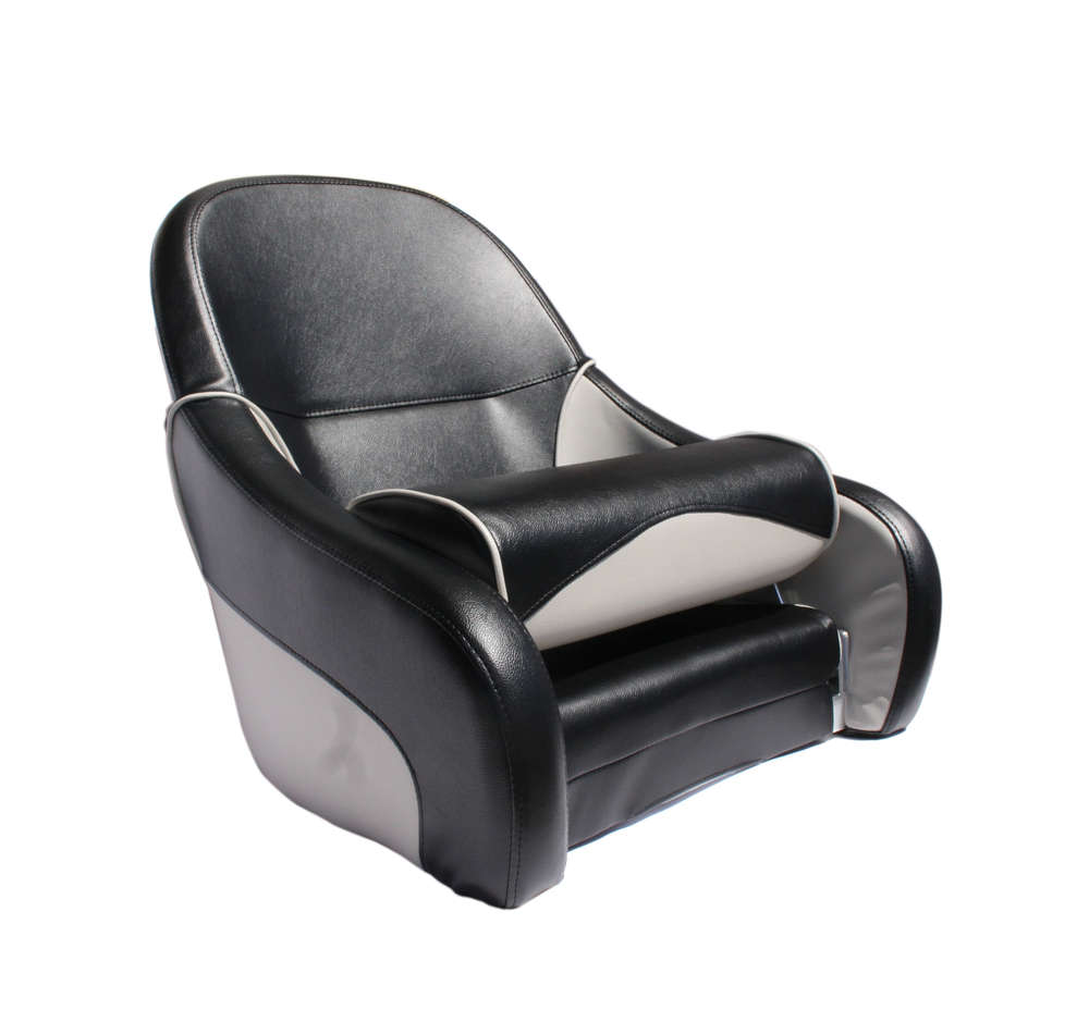 BLA Boat Seats Flip Up Seat - Black/Grey