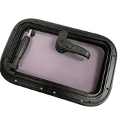 Black Alloy Boat Escape Hatch – Strength, Style, and Safety showing durable design and sleek aesthetics for modern vessels.