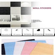 Black Brick Pattern Self-Adhesive Wallpaper (40 Pcs) by Habicare