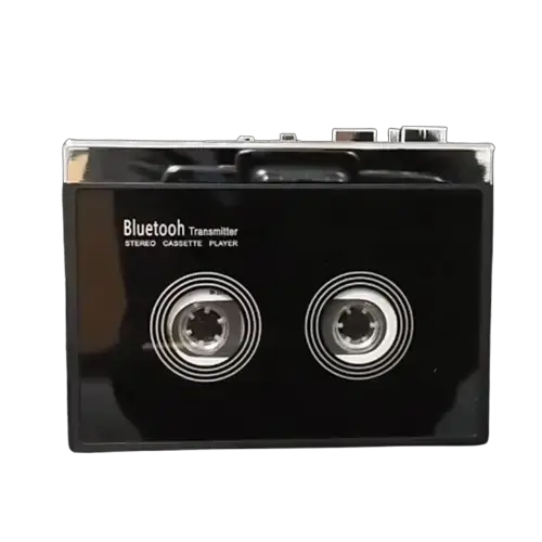 Black Cassette Tape Player with Bluetooth by Habicare