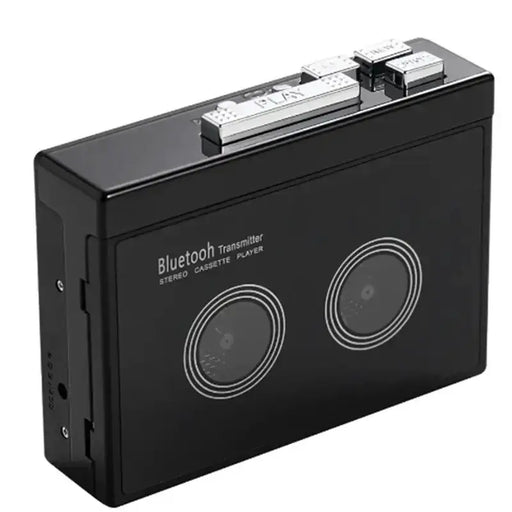 Black Cassette Tape Player with Bluetooth by Habicare